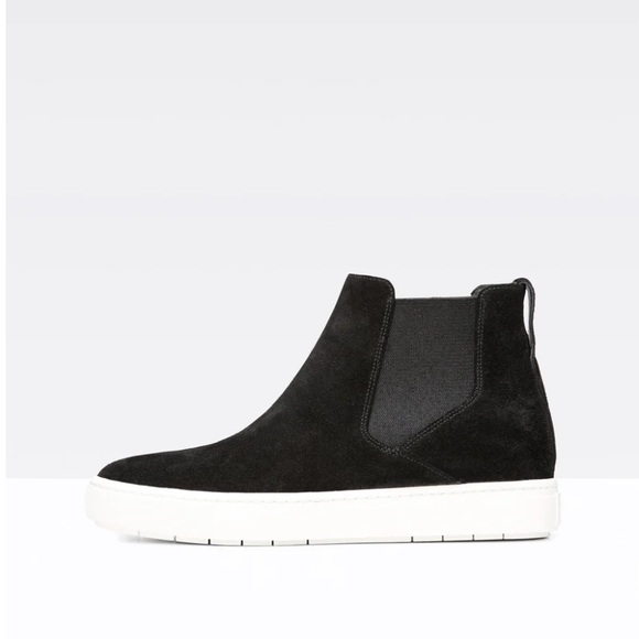 Vince Newlyn Black Suede Platform Waterproof Sneaker (Women's 6.5) - Picture 2 of 13